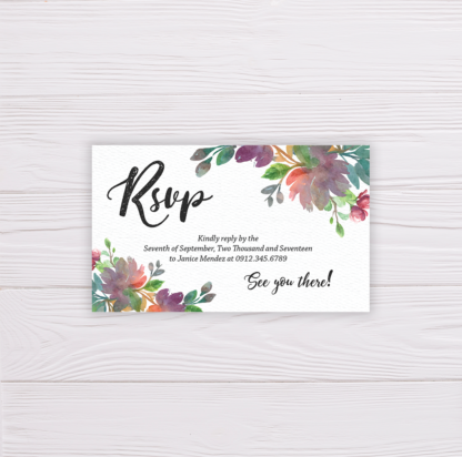 Autumn Wedding Invitation - RSVP