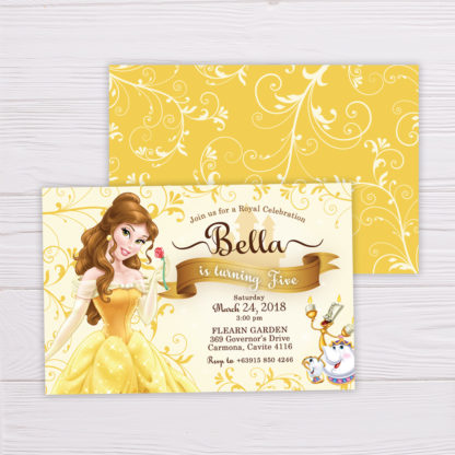 Beauty and the Beast Belle Invitation