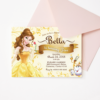 Beauty and the Beast Belle Birthday Invitation