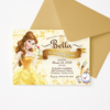 Beauty and the Beast Belle Birthday Invitation