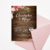 Rustic Bohemian Wedding Invitation