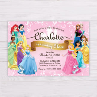 Disney Princesses Invitation