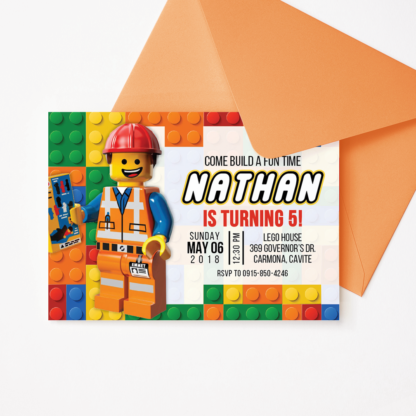 Customized/Personalized Lego Invitation
