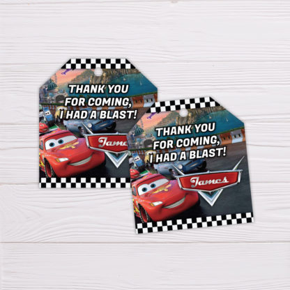 Disney Pixar's Lightning McQueen Cars Thank You Card