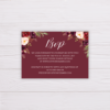Maroon Wedding Invitation - RSVP