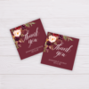 Maroon Wedding Invitation - Thank You Tag
