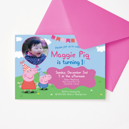 Peppa Pig Invitation with Picture
