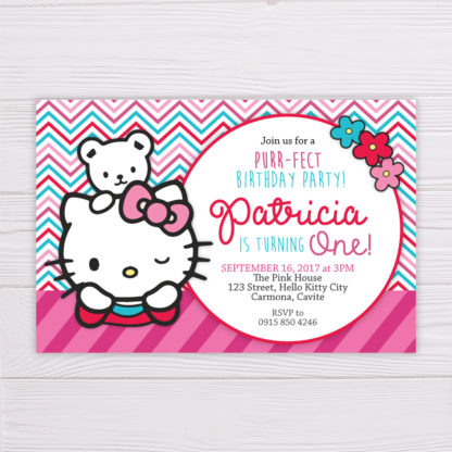 Hello Kitty Invitation - Pink