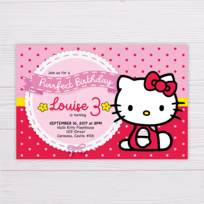 Hello Kitty Invitation Red