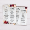 Bohemian Debut Invitation Template - Maroon/Burgundy/Red/Blush Flowers/Floral