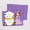 Sofia the First Invitation with Back Side