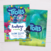 Trolls Invitation for Boys with Back Side