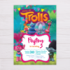 Trolls Invitation for Girls