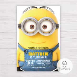 Minions Invitation PDF Template