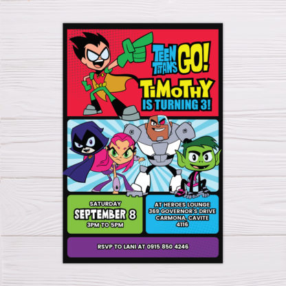 Teen TItans Go! Invitation