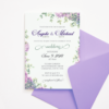 Lavender Floral Wedding Invitation