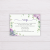 Lavender Floral Wedding Invitation - RSVP