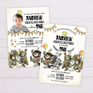 Where The Wild Things Are invitations