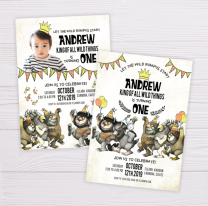 Where The Wild Things Are invitations