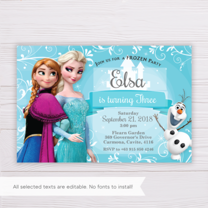 Frozen Invitation Template