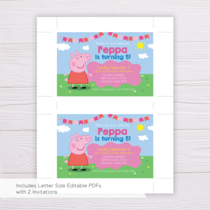 Peppa Pig Invitation Template