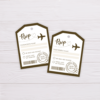 Boarding Pass Invitation RSVP Tag - Brown