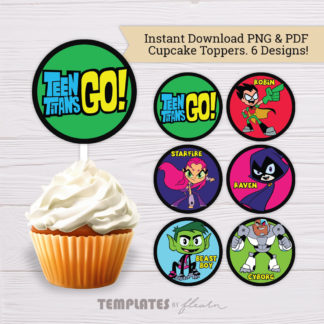 Teen Titans Go! Cupcake Toppers