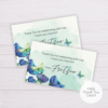 Blue Floral Birthday Thank You Card