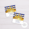 Blue Royal Prince Birthday Thank You Card PDF Template