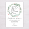 Bridal Shower Invitation - Greenery Leaves Wreath
