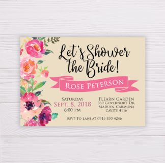 Bridal Shower Invitation - Let's Shower the Bride
