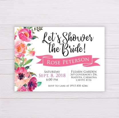 Bridal Shower Invitation - Let's Shower the Bride