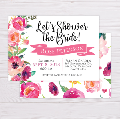 Bridal Shower Invitation - Let's Shower the Bride