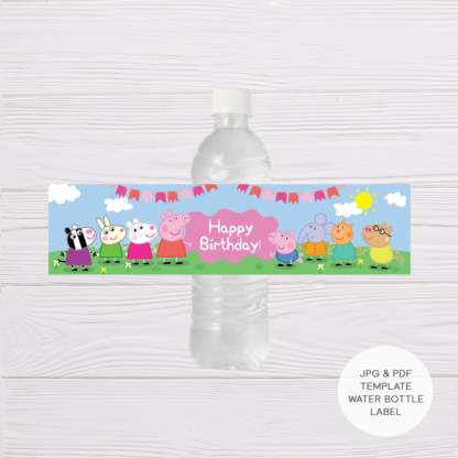 Peppa Pig Water Bottle Labels