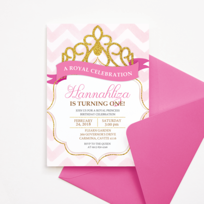 Pink Princess Royal Invitation Template