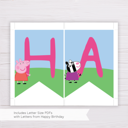 Peppa Pig Birthday Party Banner