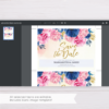 Pink and Blue Flowers Save The Date Template