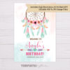 Pink & Green Bohemian Birthday Welcome Poster