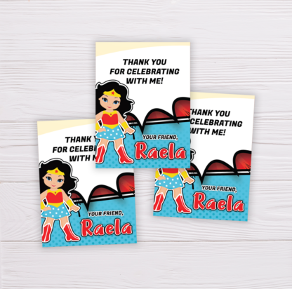 Wonder Woman Birthday Thank You Card