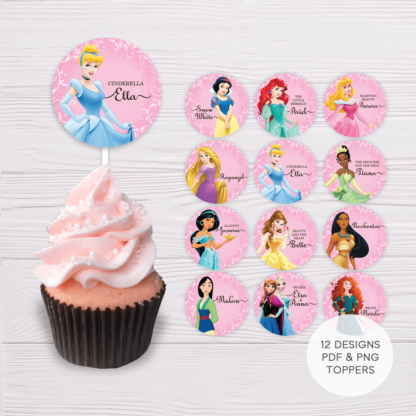 Disney Princesses Cupcake Toppers