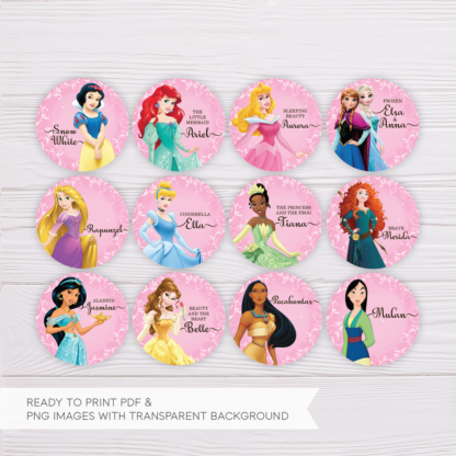 Disney Princesses Cupcake Toppers