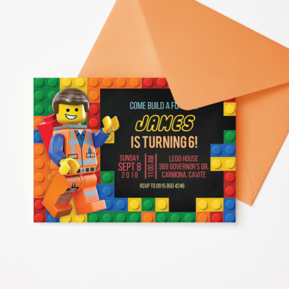 Lego Invitation Template