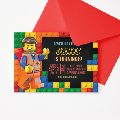 Lego Invitation Template