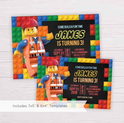 Lego Invitation Template