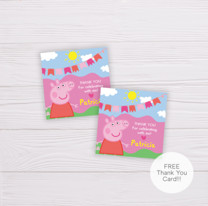 Peppa Pig Thank You Card Template