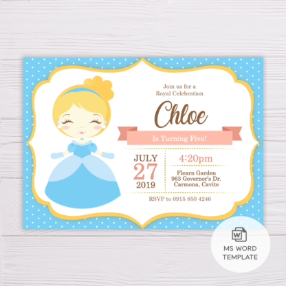 Cinderella Invitation Template