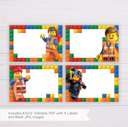 Lego Food Label Template