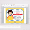 Snow White Invitation Template in MS Word