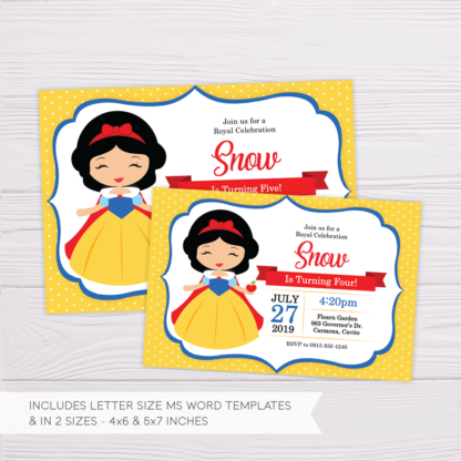 Snow White Invitation Template