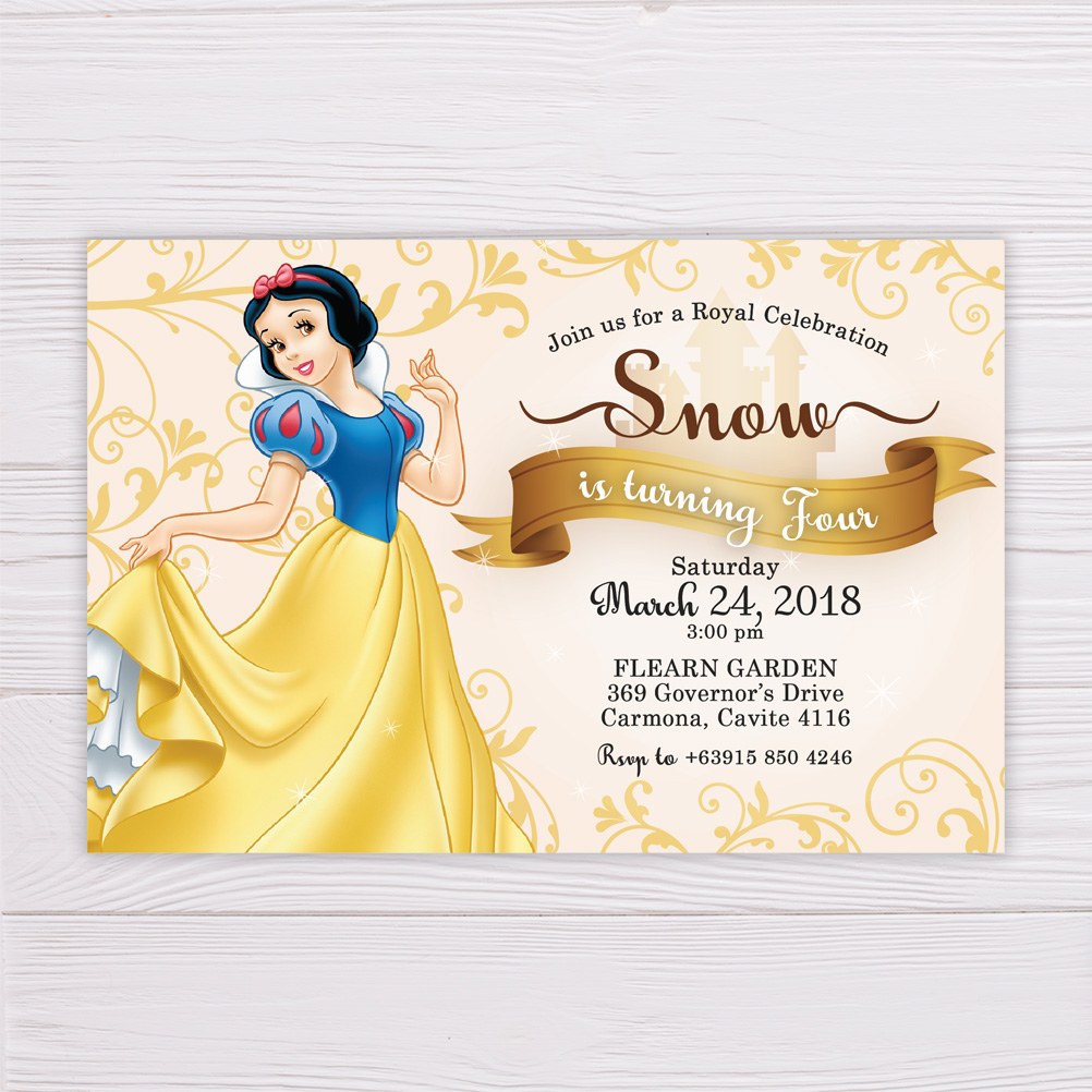 Download Snow White Invitation Dgtally